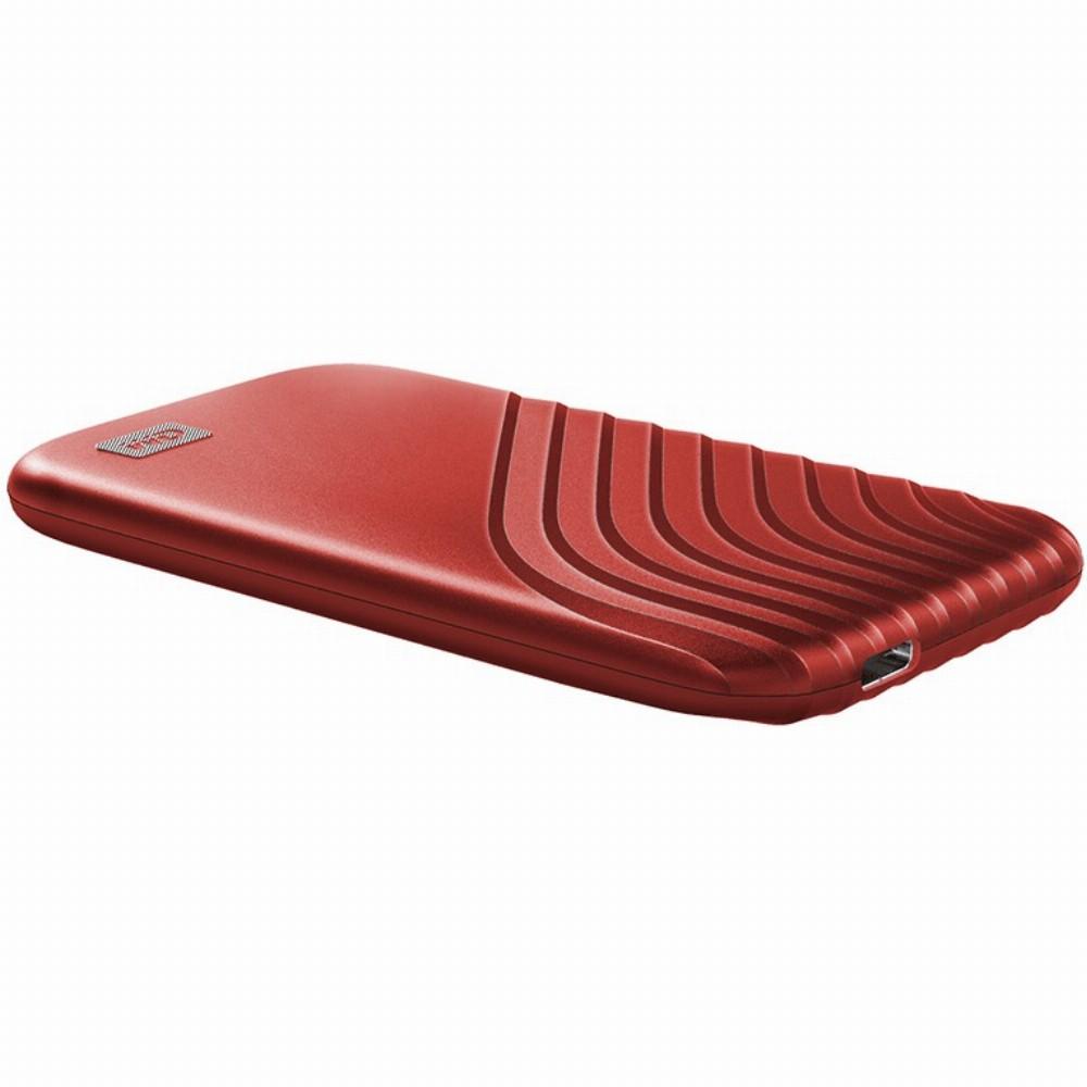 Kietasis diskas Western Digital MYPASSPORT SSD 2TB Raudonas - 1050MB/S READ 1000MB/S WR PC/MAC
