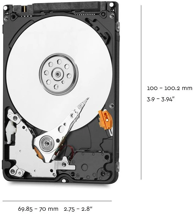 Western Digital 2TB WD WD20SPZX Mėlynas 5400RPM 128MB