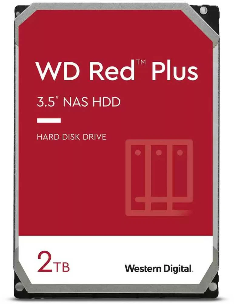 Sandisk WD Raudona Plus 2TB SATA 6Gb/s 3.5inch Rpm5400 128MB cache vidinis HDD diskas, didmeninis