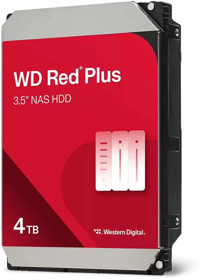 Sandisk WD Raudona Plus WD40EFZZ HDD (4 TB; 3.5"; 128 MB; 5400 rpm)