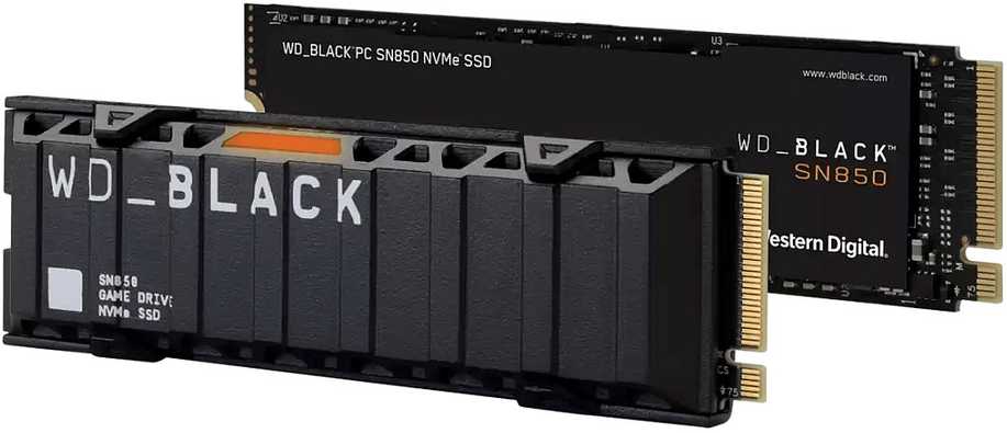 Sandisk Western Digital Juodas SN850 NVMe 1TB radiatorius WDBAPZ0010BNC-WRSN