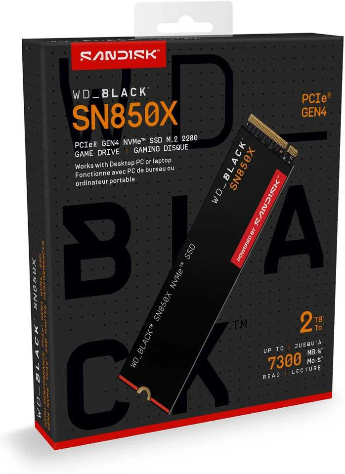 Kietasis diskas (SSD) Western Digital WD_BLACK SN850X (WDS200T2X0E)