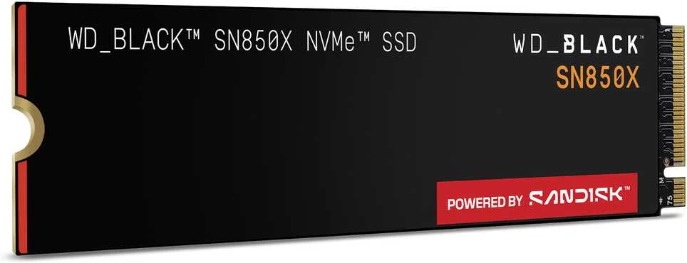 Western Digital WD Juodas 4TB SN850X NVMe SSD diskas, itin greitas, PCIe Gen4 x4, M.2, vidinis, su „SANDISK“ procesoriumi