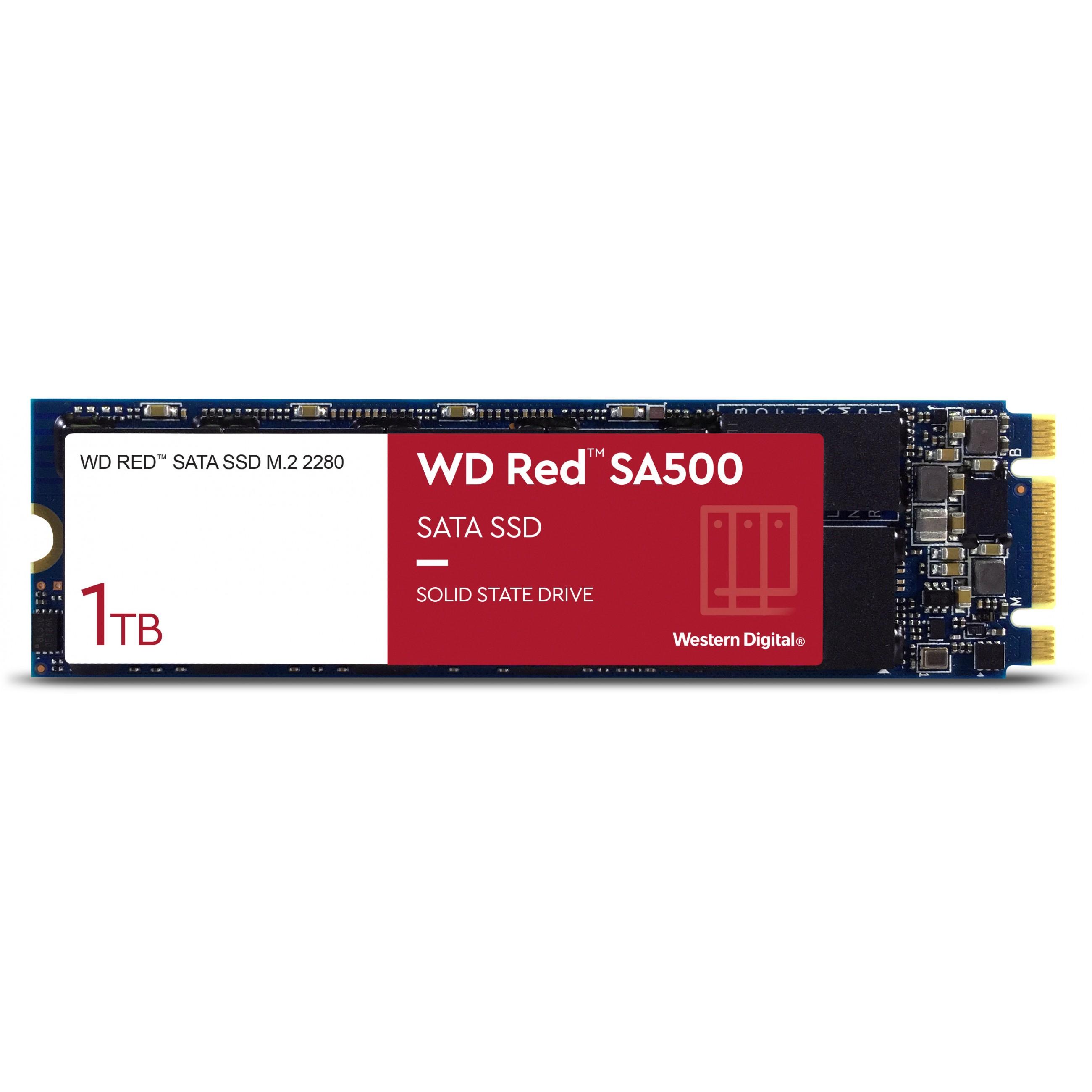 WD Raudona SSD SA500 NAS 1TB SATA III 6Gb/s M.2 2280 vidinis, vienos pakuotės, maitinamas „SANDISK“