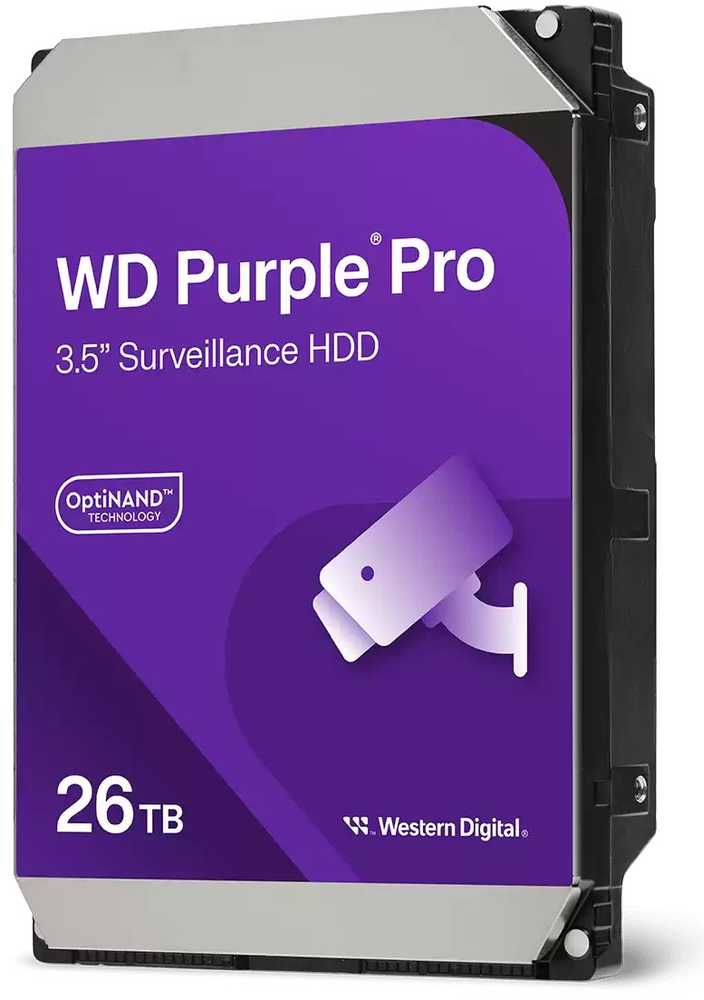 26 TB „Violetinė Pro“ 512 MB, 3,5 colio, SATA 6 GB/S, 7200 aps./min.