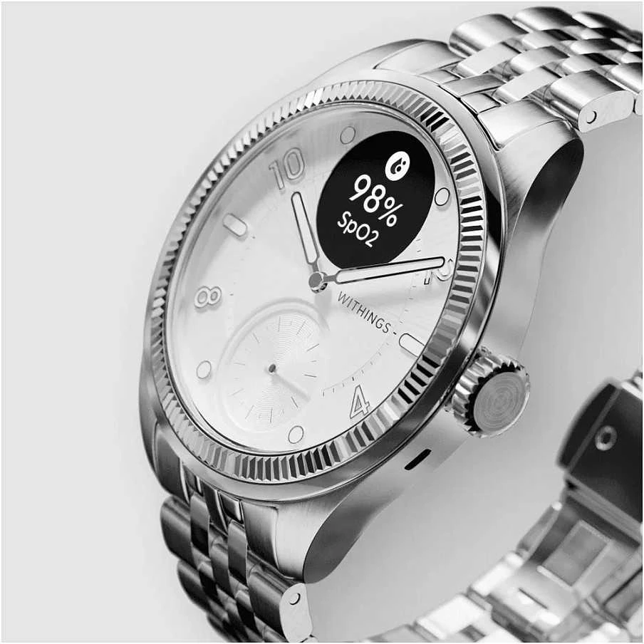Išmanusis laikrodis Withings Scanwatch Nova Brilliant 39mm Titanium Sidabrinis
