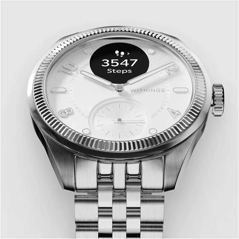 Išmanusis laikrodis Withings Scanwatch Nova Brilliant 39mm Titanium Sidabrinis