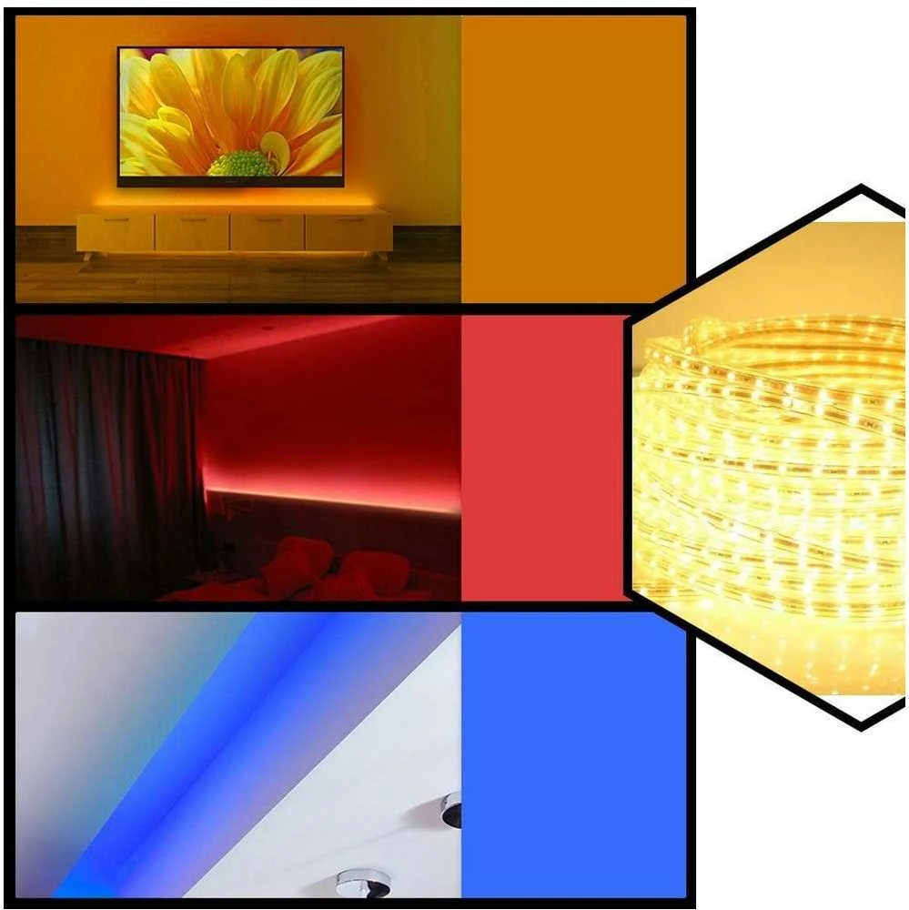 LED juostos komplektas su Wi-Fi valdikliu ir maitinimo šaltiniu, RGB+WW, 5m, 24W, 1000lm, TUYA / Smart Life, WOOX