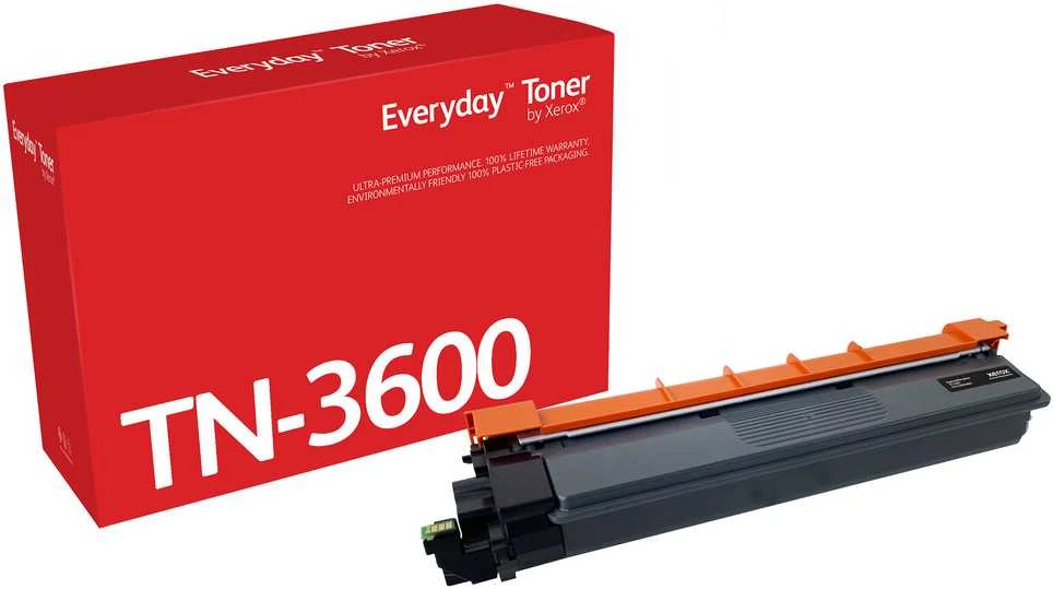 Xerox KASDIENINIAI Juodas TONERIŲ PAKEITIMAI - STANDARTINĖ TALPA BROTHER TN3600