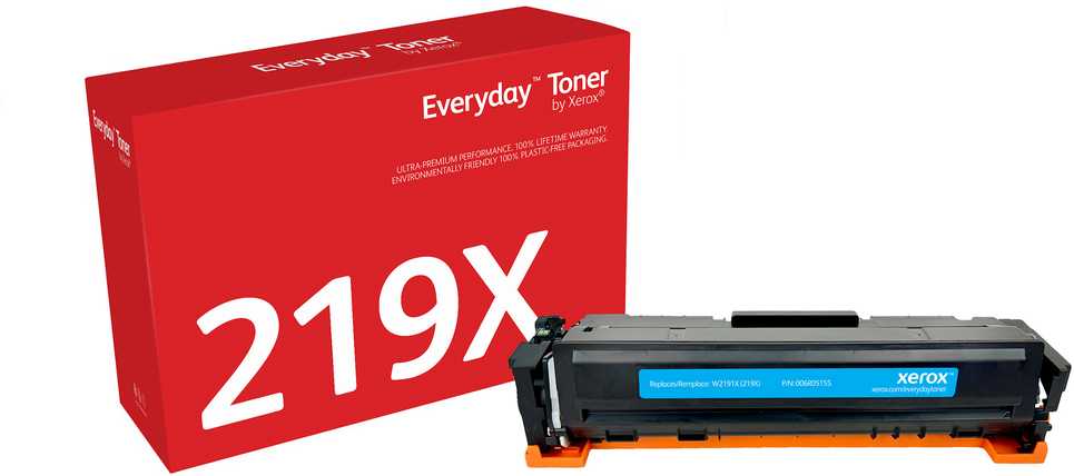 Xerox EVERYDAY CYAN TONER REPLACES HP - 219X (W2191X) HIGH CAPACITY