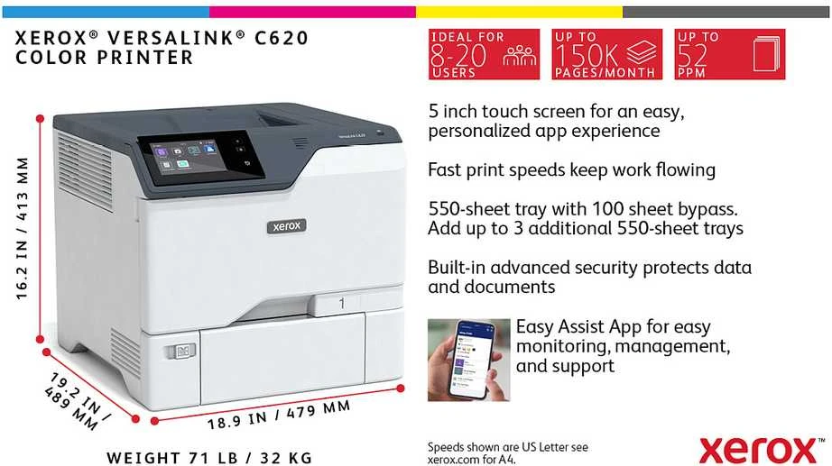 Xerox spausdintuvas laser Versalink C620 A4 Kolor