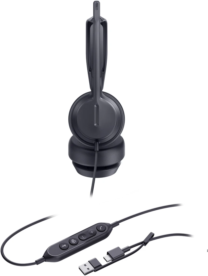 Ausinės Yealink UH42 Dual Teams USB-C/A Laisvų rankų įranga Vielinis Su lankeliu Skambučiai / muzika USB Type-C / USB Type-A Juoda