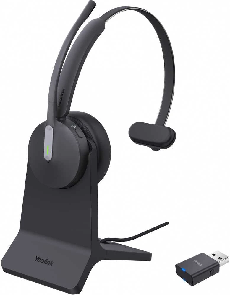 Yealink Dect Ausinės WH64 Hybrid Mono su Charging Stovas Teams