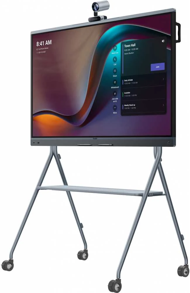 Monitorius System interaktywny Yealink Yealink MeetingBoard Pro Interaktyvus płaski panel 2,18 m (86'') LCD Wi-Fi 400 cd/m² 4K Ultra HD Juodas Ekran dotykowy Procesor įmontuotas Android
