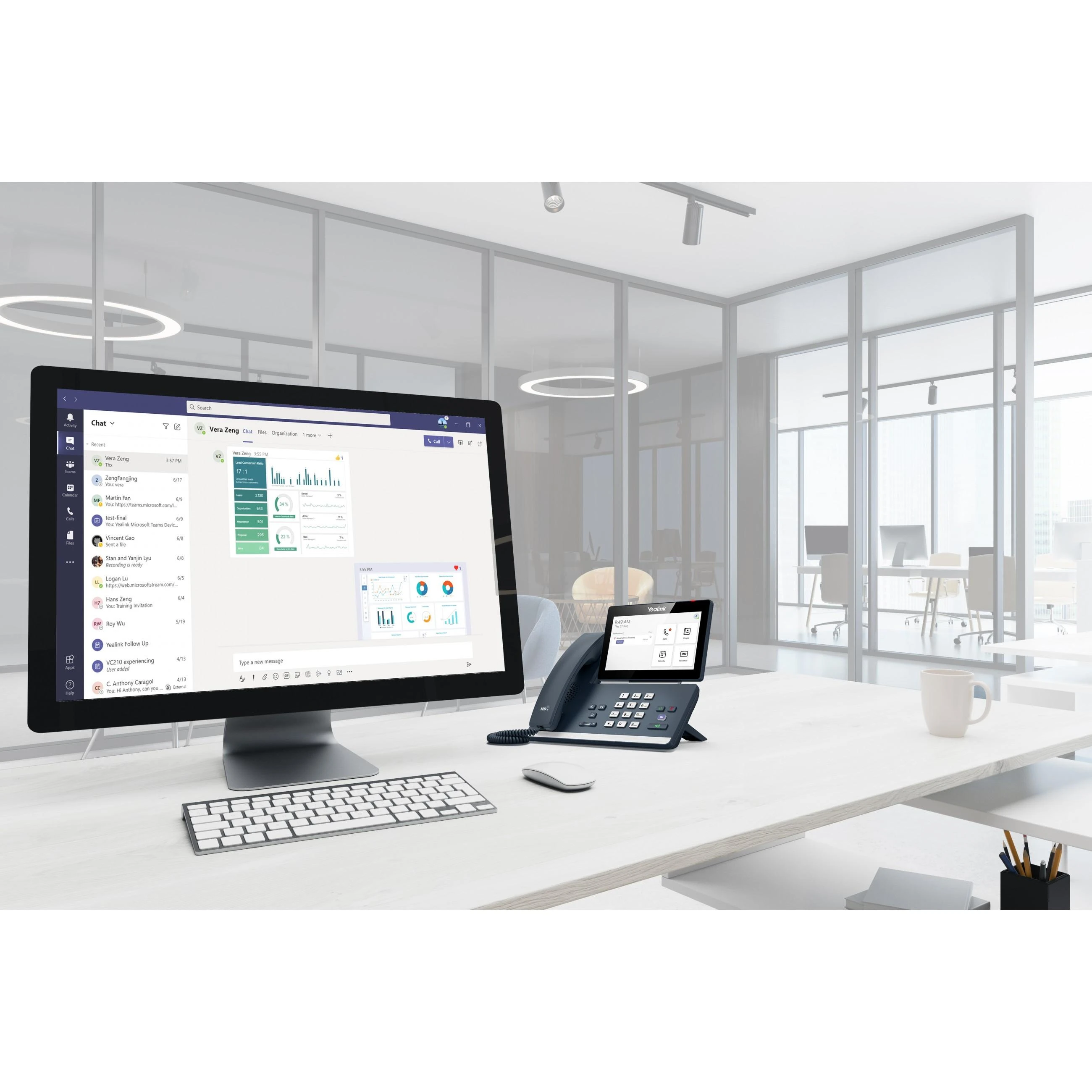 Yealink MP58 Microsoft Teams Edition IP telefonas Pilka LCD „Wi-Fi“