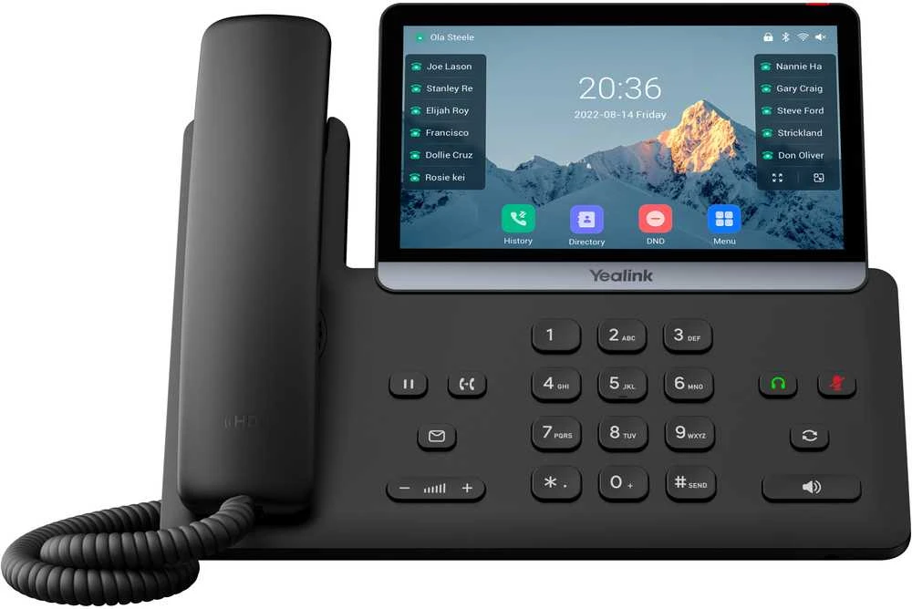 Yealink T77U IP telefonas Juoda LCD