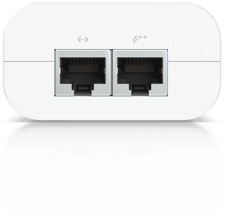 Ubiquiti PoE++ adapteris: LAN ir PoE prievadai