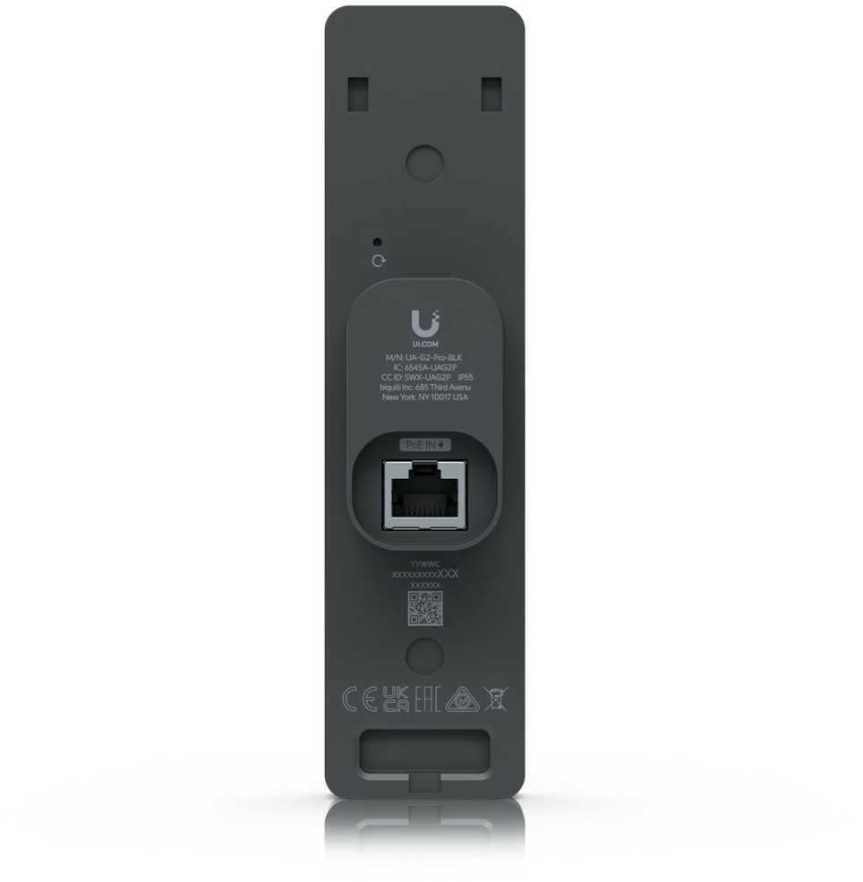 „Ubiquiti“ – antros kartos NFC kortelių skaitytuvas ir domofonas, durų skambutis atrakinimui su lankytojo vaizdo įrašu ir dvipusis domofonas.
