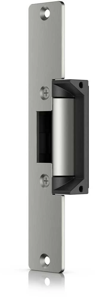 „Ubiquiti UACC-Lock-Strike-Secure-15mm“ elektrinė spyna su apsauga nuo gedimų, jungiama prie „UniFi Access Hub“.