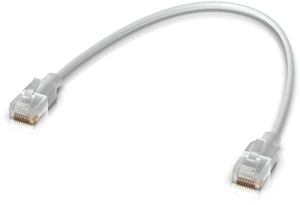 Tinklo Kabelis - Ubiquiti 0,15 m Cat6, Permatomas, Balta