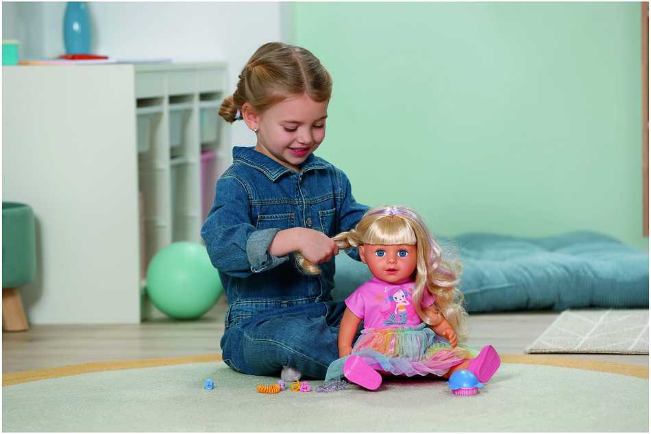 Zapf Lėlė - BABY BORN - Carla - 43 cm - Šviesūs, šukuojami plaukai - Judančios rankos