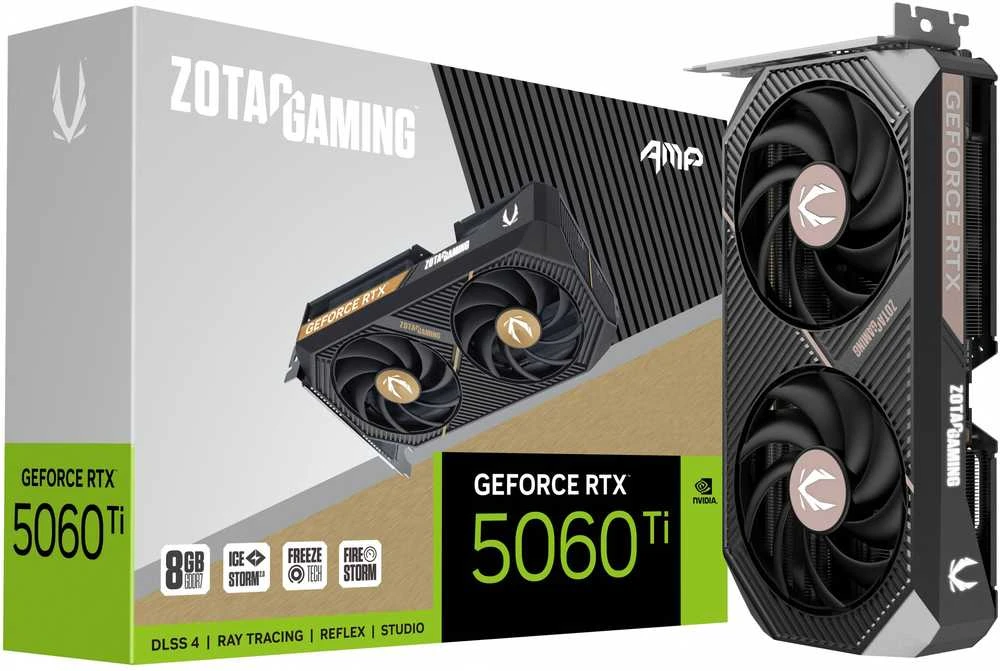 Vaizdo plokštė Zotac GAMING GeForce RTX 5060 Ti AMP NVIDIA 8 GB GDDR7