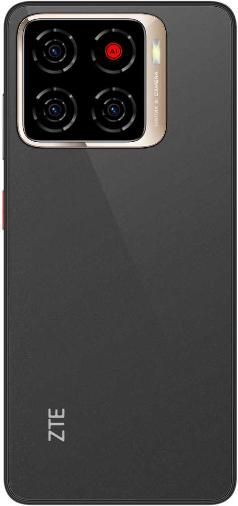 Išmanusis telefonas ZTE ZTE Blade A56 - 4G Išmanusis telefonas - Dual-SIM - RAM 4 GB / Interner Atmintis 64 GB - Micro SD slot - 6.75" - 1600 x 720 Pixel (90 Hz) - Triple-Kamera 13 MP, 0.08 MP, 0,08 MP - front camera 8 MP - Tiefschwarz