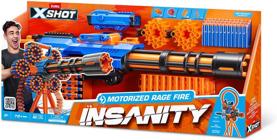 XShot X-Shot Insanity-Motorized Age Fire Gatlin pistoletas su