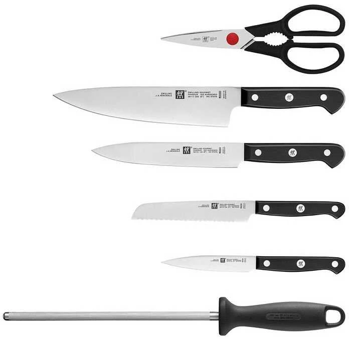 Zwilling Gourmet Rinkinys W Bloku 7 el. juoda