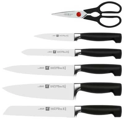 Peilių rinkinys ZWILLING FOUR STAR 35145-007-0, juodos spalvos (7 vnt.)
