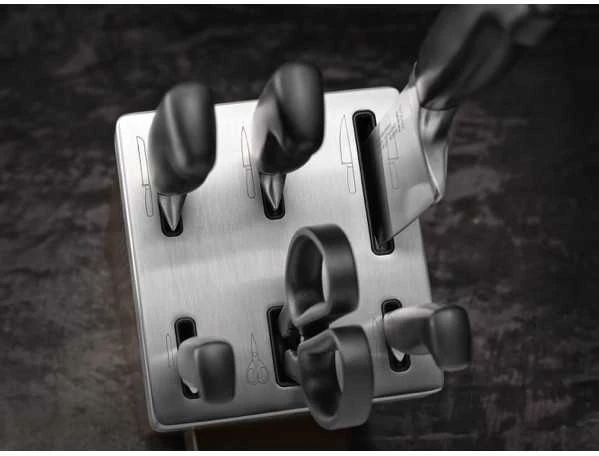 Zwilling Four Star 7 peilių rinkinys su bloku, pilkos spalvos