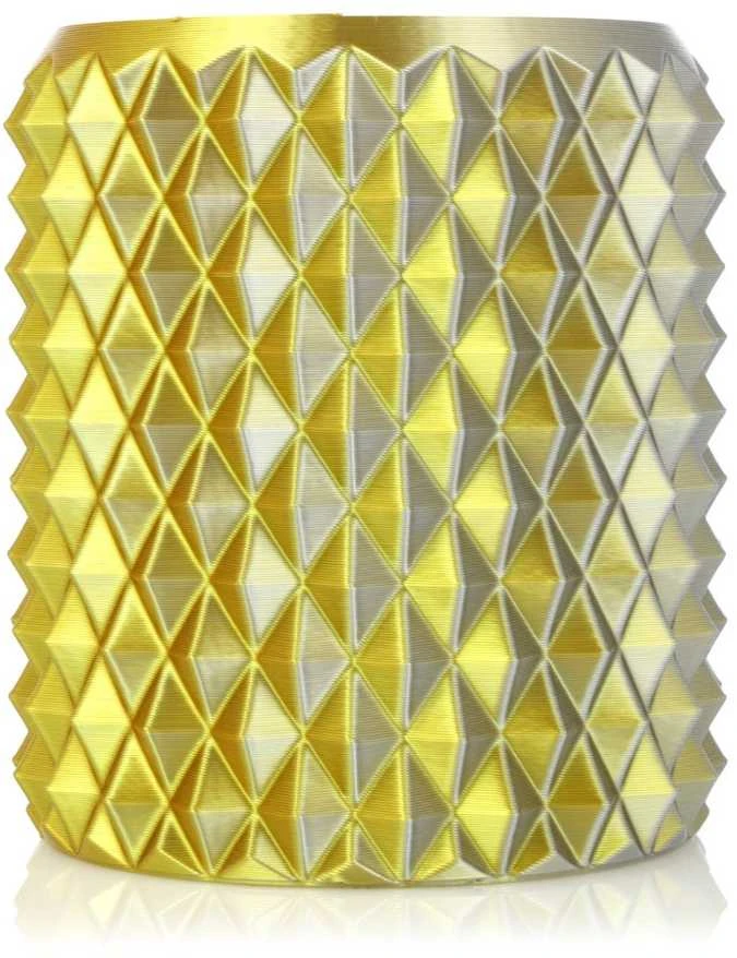 Rosa3D PLA dvipusis auksinis-sidabrinis 3D atspaudas