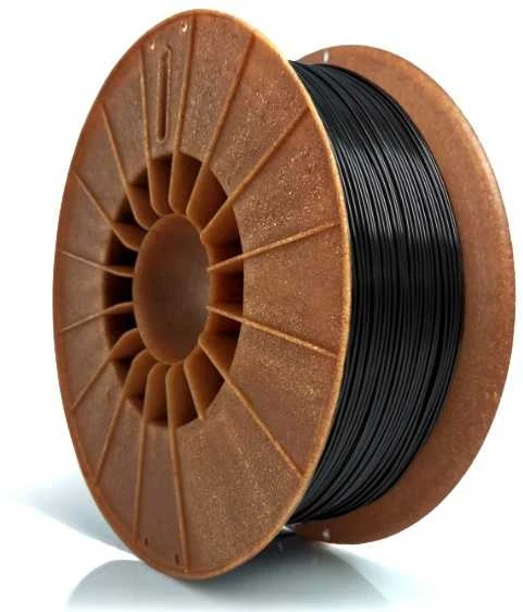 Juodas PLA 3D spausdinimo plastikas ant ritės