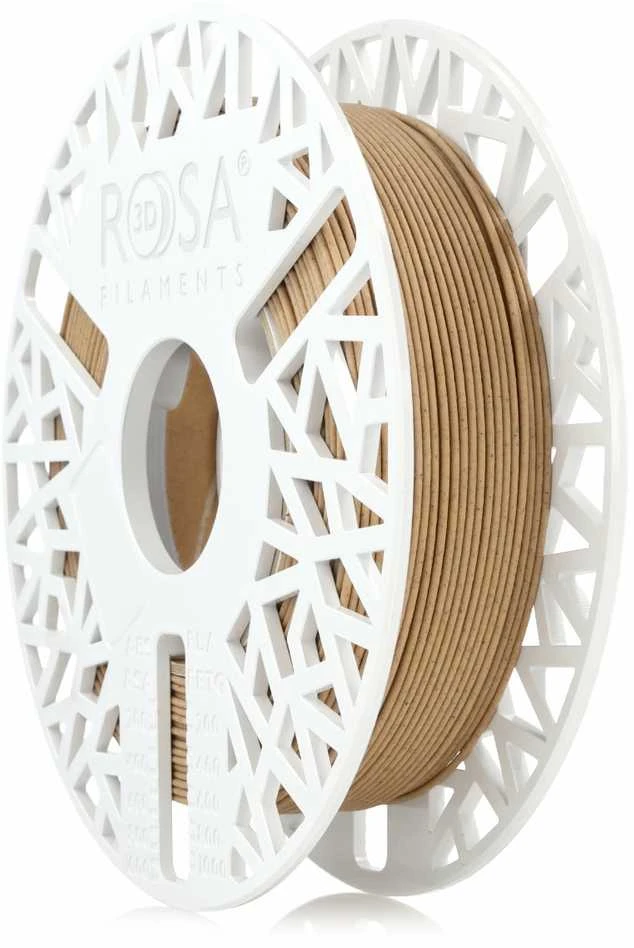 Plastikas Rosa3D BioWOOD - 1.75mm - 0.5kg - rusvai gelsvas