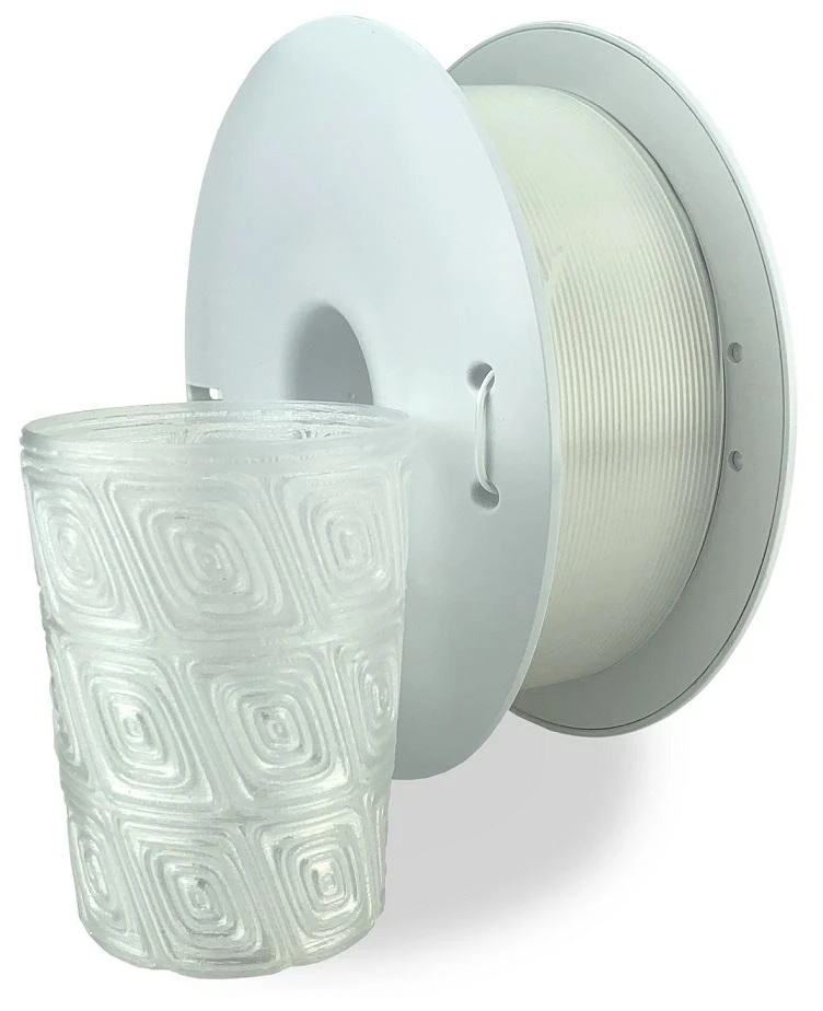 3D plastikas Easy ABS skaidrus 1.75mm 0.75kg Fiberlogy