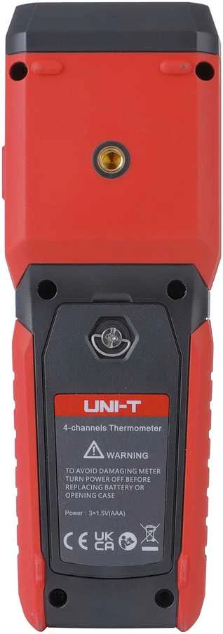 Skaitmeninis termometras su duomenų kaupimu, 4 kanalai, 72K taškų, -200.0°C~1372°C, USB-C, Bluetooth, UNI-T