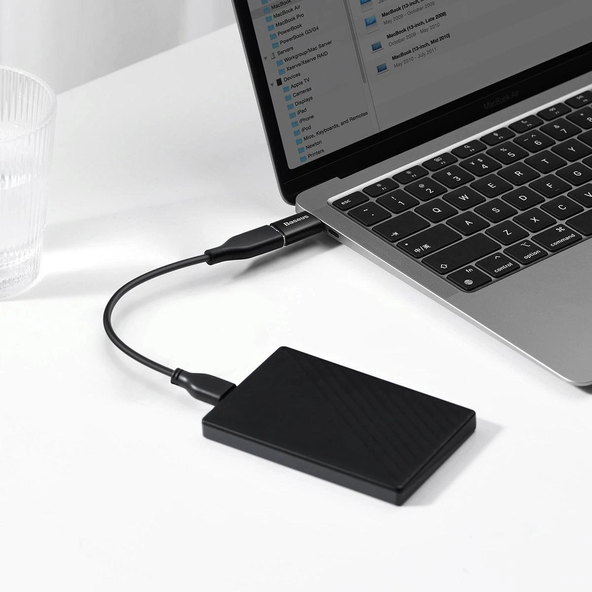 Adapteris USB C kištukas - USB3.1 A lizdas, su OTG funkcija BASEUS