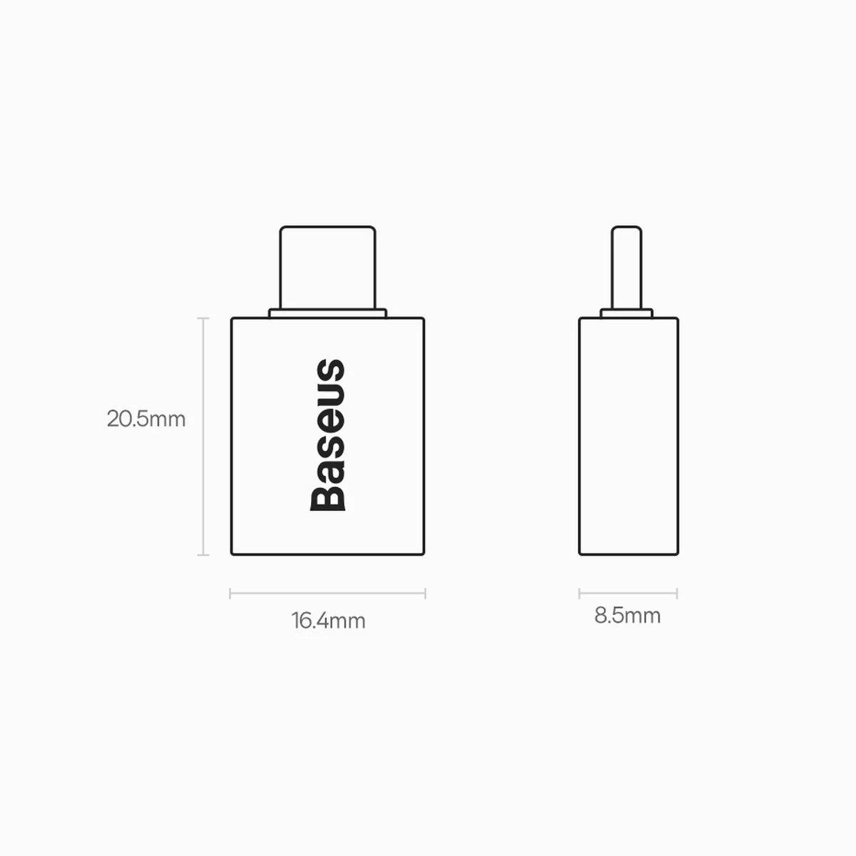 Adapteris USB C kištukas - USB3.1 A lizdas, su OTG funkcija BASEUS