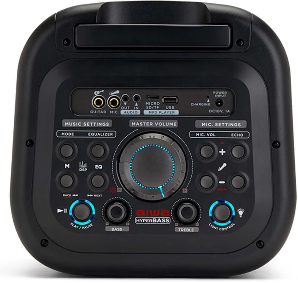AIWA KBTUS-450 350W (40W RMS) nešiojama garso sistema su karaoke, šviesos efektais