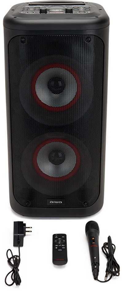 AIWA KBTUS-450 350W (40W RMS) nešiojama garso sistema su karaoke, šviesos efektais