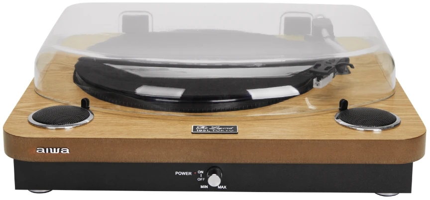 Aiwa Patefonas 2x5W RMS su Bluetooth / USB / SD / FM radiju, medžio spalvos
