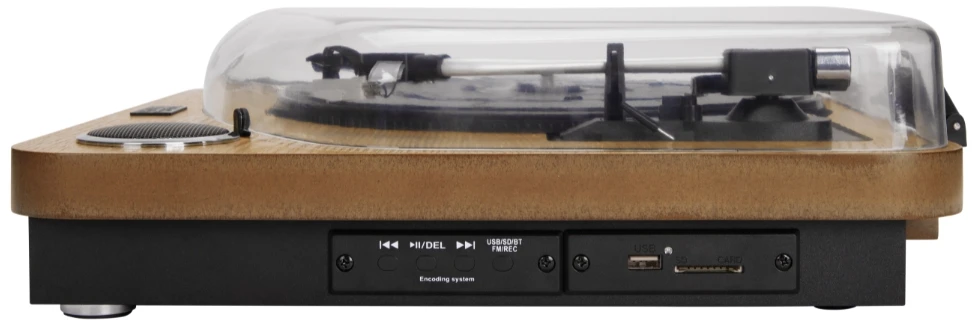 Aiwa Patefonas 2x5W RMS su Bluetooth / USB / SD / FM radiju, medžio spalvos