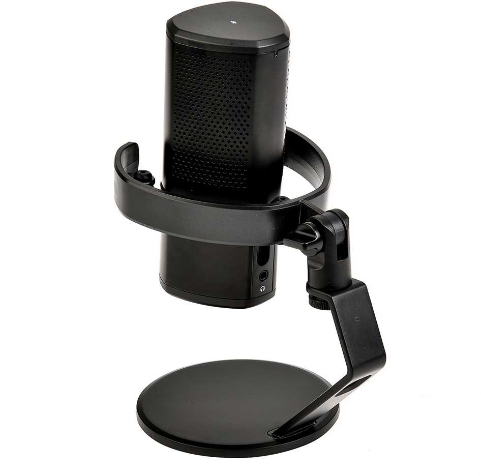 Aiwa Stalinis kardioidinis kondensatorinis USB mikrofonas, juodas