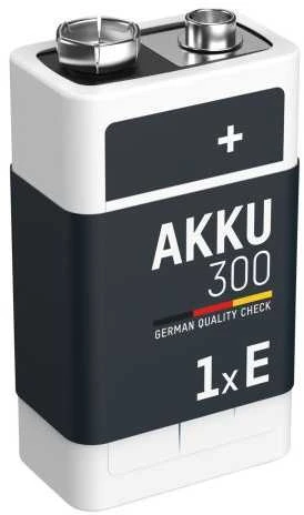 Akumuliatorius 6HR61 (E-Block, R22, 6R61, 6F22) 8.4V 300mAh Ni-Mh ANSMANN