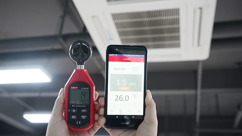Uni-T UT363BT mini anemometras