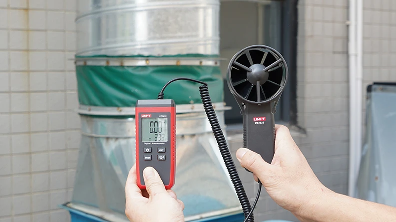 Anemometras su temperatūros indikacija 0.4~30m/s, -10~50℃ UNI-T