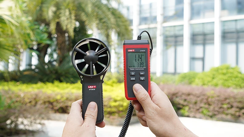 Anemometras su temperatūros indikacija 0.4~30m/s, -10~50℃ UNI-T