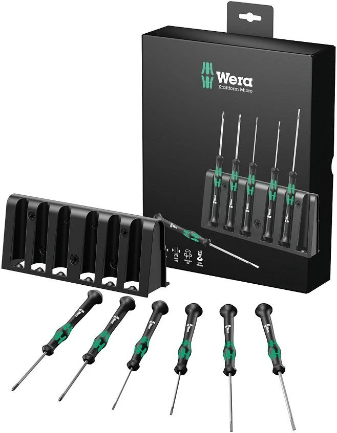 Atsuktuvų komplektas elektronikai 2035/6 A, Wera
