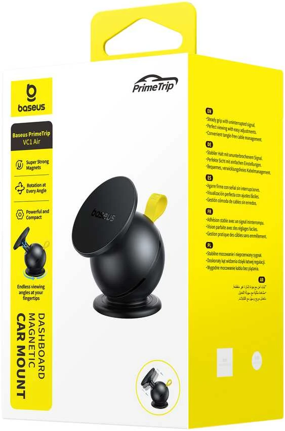Baseus Automobilinis magnetinis laikiklis telefonams PrimeTrip VC1 Air, juodas
