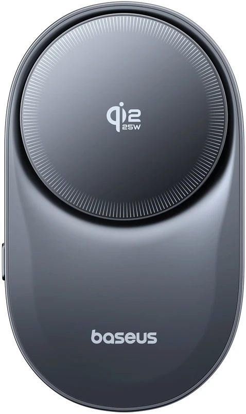 Baseus Automobilinis magnetinis laikiklis telefonams su belaidžiu Qi2.2 įkrovimu 25W PrimeTrip VC2 Pro, juodas